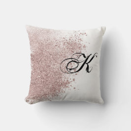 Monogrammet Faux Ro-Guld Kudde