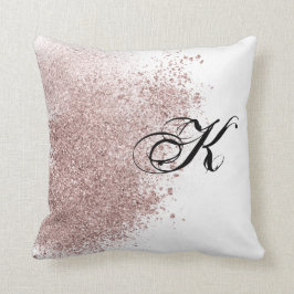 Monogrammet Faux Ro-Guld Kudde