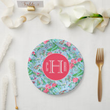 Monogrammet för utskrift av Handflatan-persikor me