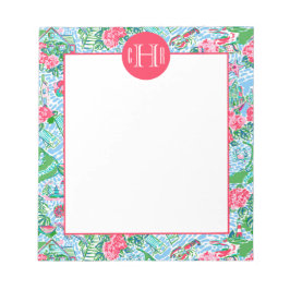 Monogrammet för utskrift av Handflatan-persikor me Anteckningsblock