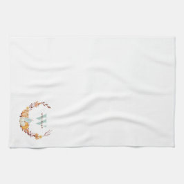 Monogrammet för vattenfärgsutfall kökshandduk