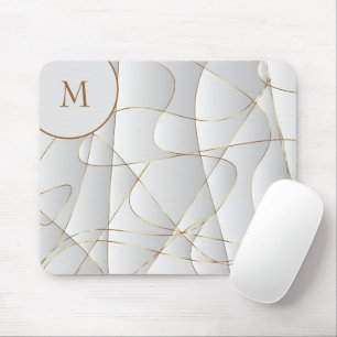 Monogrammet Guld Linjer Musmatta