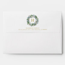 Monogrammet Helgdag för julkrans