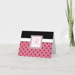 Monogrammet initial notecard anteckningskort