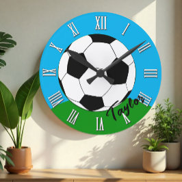 Monogrammet klocka för fotboll för fotboll/fläkt f
