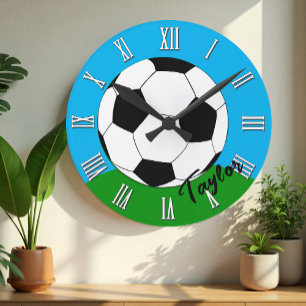 Monogrammet klocka för fotboll för fotboll/fläkt f