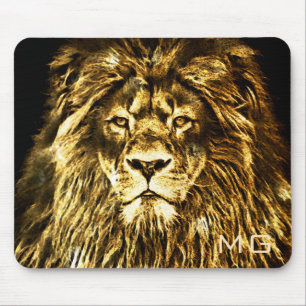 Monogrammet Majestic Guld Lejonare Musmatta