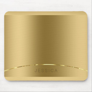 Monogrammet Metallic Guld Print Background Musmatta