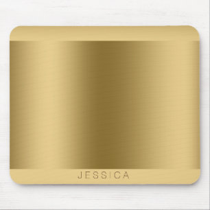 Monogrammet Metallic Guld Print Musmatta