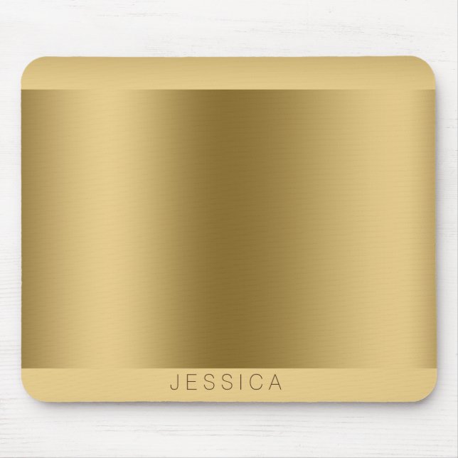 Monogrammet Metallic Guld Print Musmatta (Framsidan)
