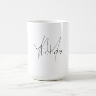 Monogrammet Minimalistiskt vanligt Namn i modern Kaffemugg