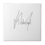 Monogrammet Minimalistiskt vanligt Namn i modern Kakelplatta<br><div class="desc">Kolla in våra moderna imperialistiska mallar.</div>