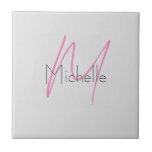 Monogrammet Minimalistiskt vanligt Namn i modern Kakelplatta<br><div class="desc">Kolla in våra moderna imperialistiska mallar.</div>