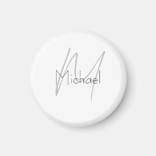 Monogrammet Minimalistiskt vanligt Namn i modern Magnet