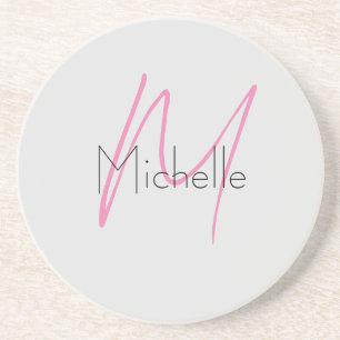 Monogrammet Minimalistiskt vanligt Namn i modern Underlägg