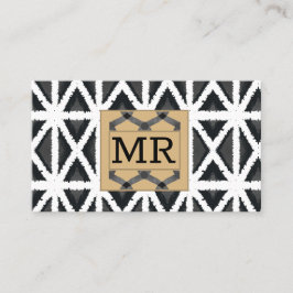 Monogrammet Modern Abstrakt Visitkort