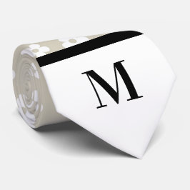 Monogrammet Necktie för vita och steniga Daisy Slips