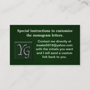 Monogrammet professionell Anpassningsbar Visitkort