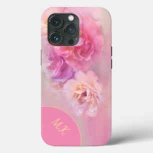 Monogrammet Soft Pastel Flowers
