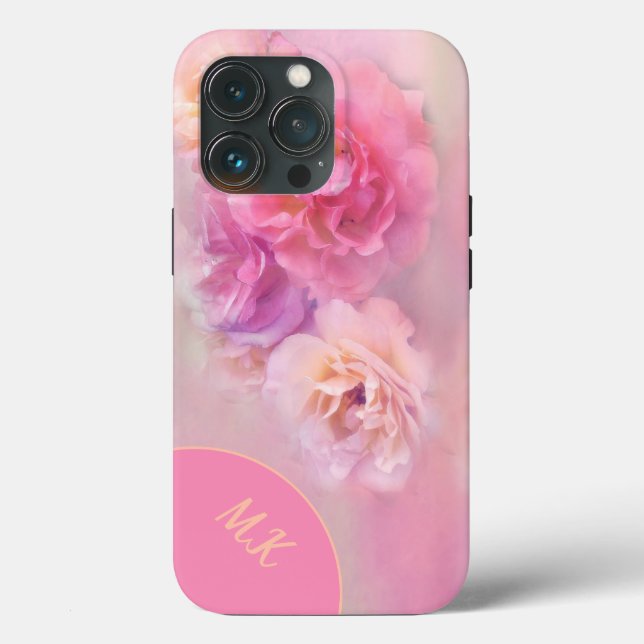 Monogrammet Soft Pastel Flowers (Baksida )