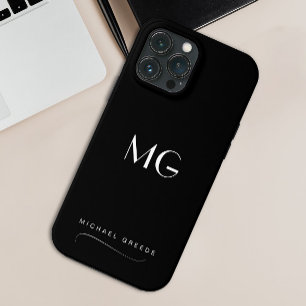 Monogrammet svart minimalistisk med Namn