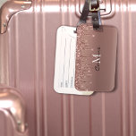 Monogrammetallisk avlyssning av Glitter med Guld R Bagagebricka<br><div class="desc">Anpassningsbar personlig-bagagemärkemall. Lägg till namn och senaste början för ett enkelt resegärglam</div>