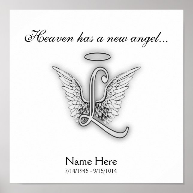 Monogramminnesbrev ​​L Poster (Framsidan)