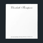 Monogrammt skript anteckningsblock<br><div class="desc">Detta 5, 5 x 6-anteckningsblock med 40 sidor med ditt namn,  adress och mobilare nummer i vackra,  moderna men traditionella typsnitt är perfekt för att skriva anteckningar till kontorspersonal,  familj och vänner!  Du kommer att få kärlek att sätta dit sak.  Det är en underbarare gåva till alla framstående kvinnor.</div>