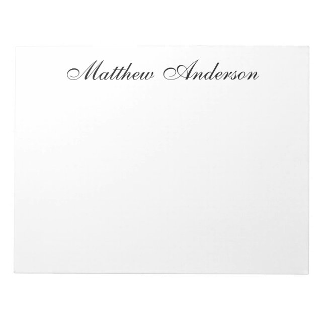 Monogrammt skript anteckningsblock (Framsida)