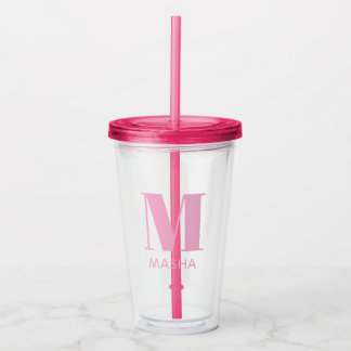 Monogramnamn Enkel Personlig tumblare Take Away Mugg