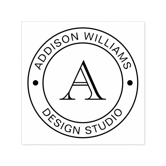 Monogramnamn Entreprenör Professionell  Självfärgande Stämpel (Design)