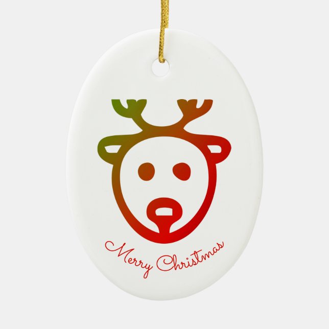 Monogramnamn Ren ikon God Jul Julgransprydnad Keramik (Framsidan)