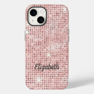 Monogramnamn Rosa Glitter Glam Trendigt