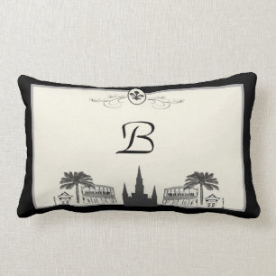MonogramNew Orleans plats Lumbarkudde