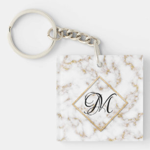 Monogramnyckelkedja i den moderna Eleganten Vita G