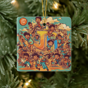 #monogramomhänge julgransprydnad keramik