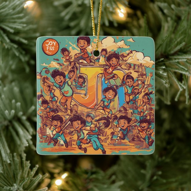 #monogramomhänge julgransprydnad keramik (Träd)