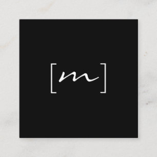 Monogramparentes Fyrkantigt Visitkort