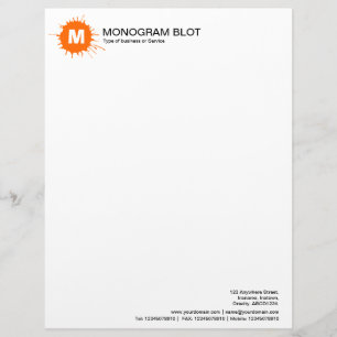 Monogramplump - orange brevhuvud