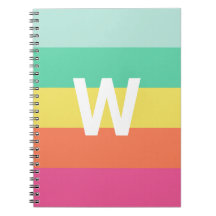 Monogramregnbåge Sherbet Färgblock Personlig