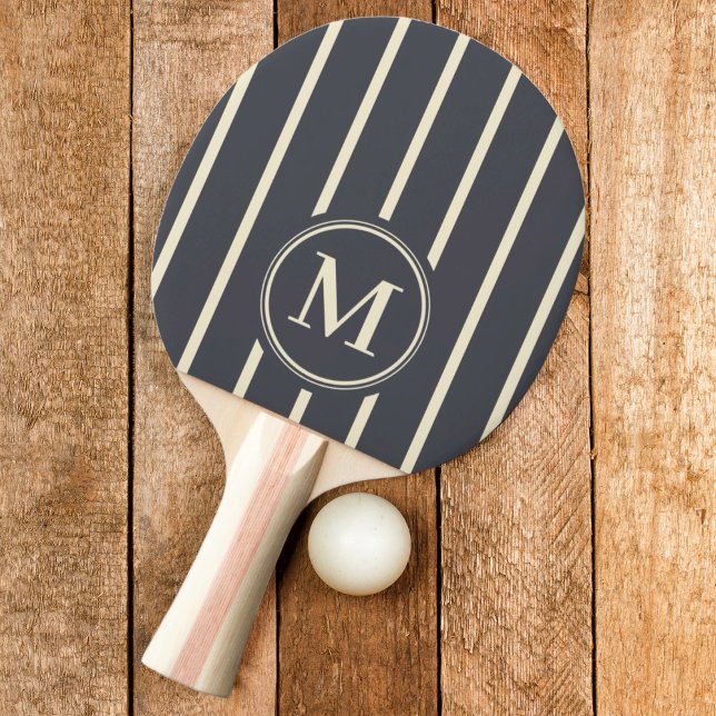 Monogramremsa i medelhavsgrå färg  pingisracket (Skapare uppladdad)