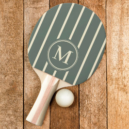Monogramremsa i varmgri färg  pingisracket