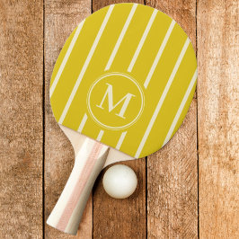 Monogramremsa Mörk Citrongul Färg Pingisracket