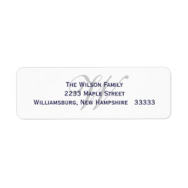 Monogramreturetikett Returadress Etikett