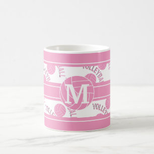 Monogramrosavolleyboll Kaffemugg