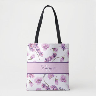 Monogramserad Orchid-handväska Tygkasse