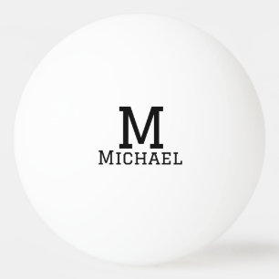 Monogramskapitalet maskuline add namn simple Class Pingisboll