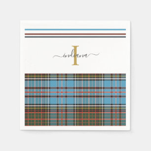 Monogramskript Play Tartan Klan Andersson Party Pappersservett