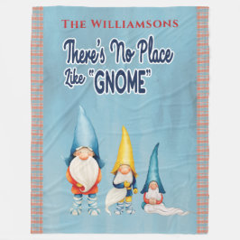 Monogramsnålt Gnome Family Cute Fleecefilt