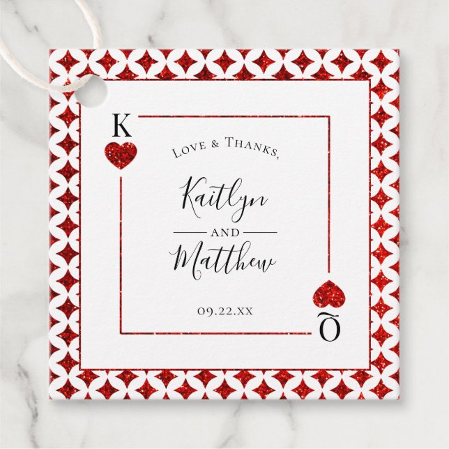 Monogramspelkort Bröllopssamling Gåvor Etiketter (Framsida)